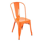 Metal Dining Chairs Set of 2, Stackable Indoor Outdoor