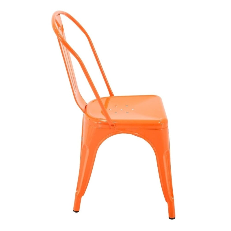 Metal Dining Chairs Set of 2, Stackable Indoor Outdoor
