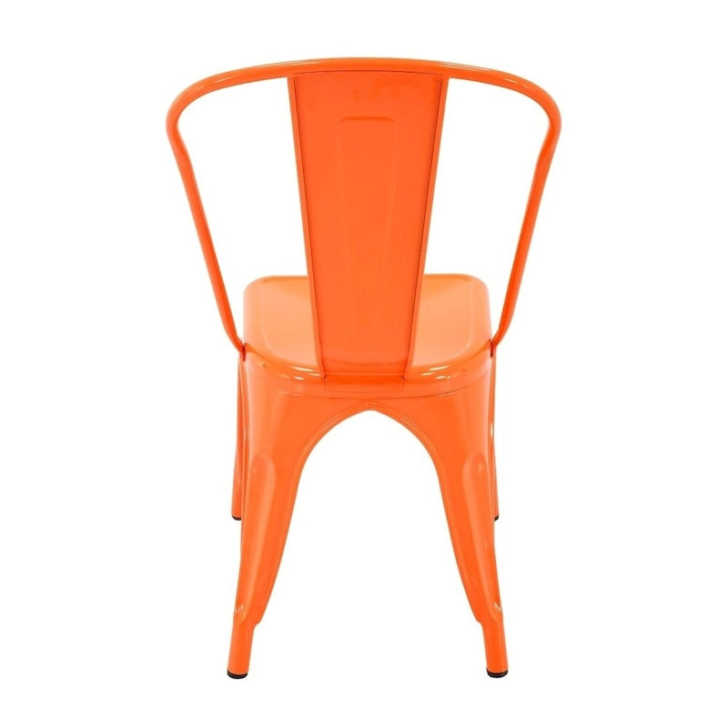 Metal Dining Chairs Set of 2, Stackable Indoor Outdoor