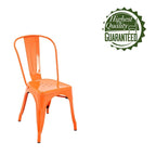 Metal Dining Chairs Set of 2, Stackable Indoor Outdoor
