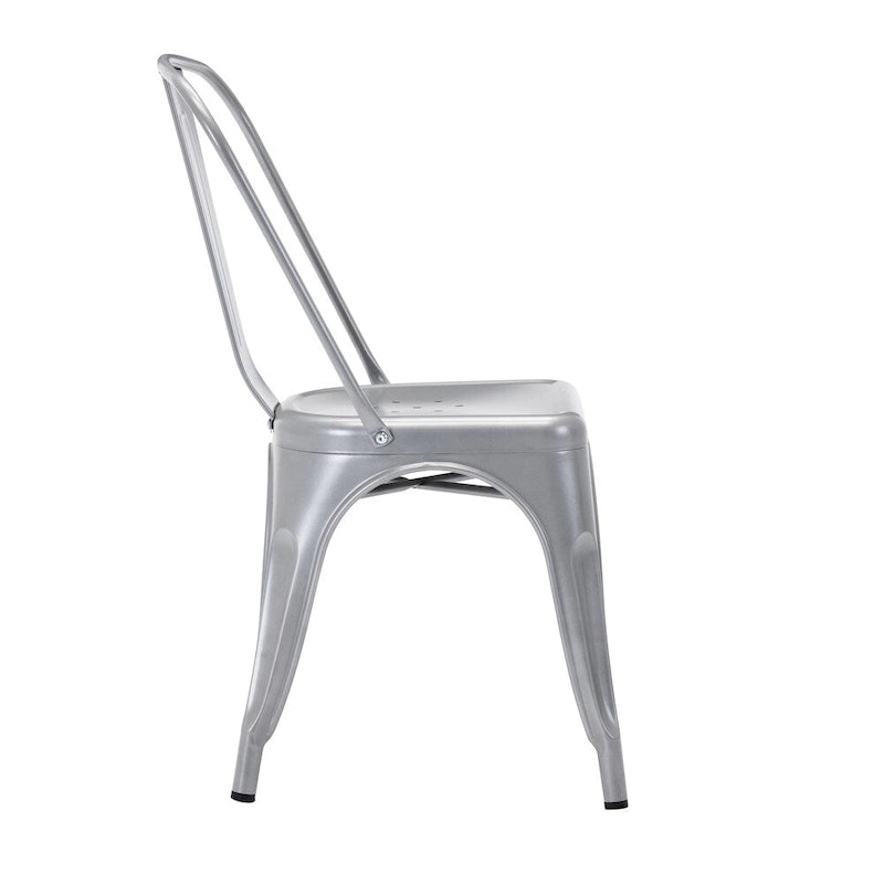 Metal Dining Chairs Set of 2, Stackable Indoor Outdoor