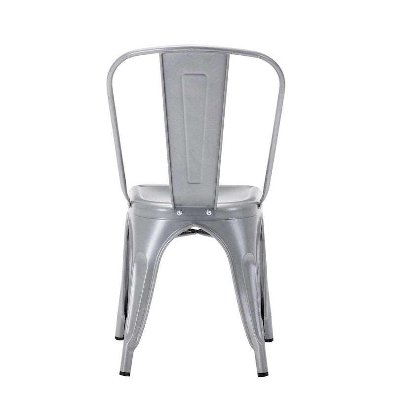 Metal Dining Chairs Set of 2, Stackable Indoor Outdoor