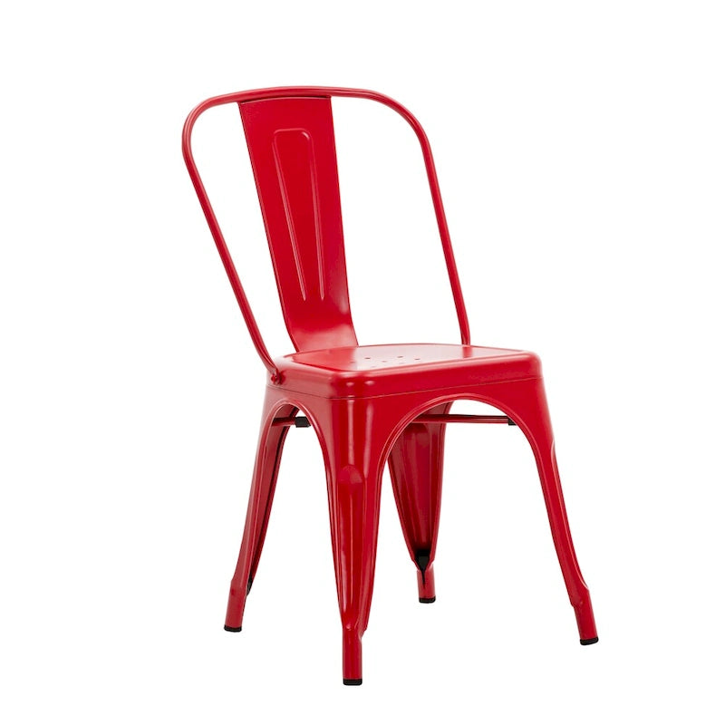 Metal Dining Chairs Set of 2, Stackable Indoor Outdoor