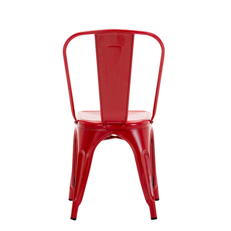 Metal Dining Chairs Set of 2, Stackable Indoor Outdoor
