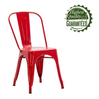 Metal Dining Chairs Set of 2, Stackable Indoor Outdoor