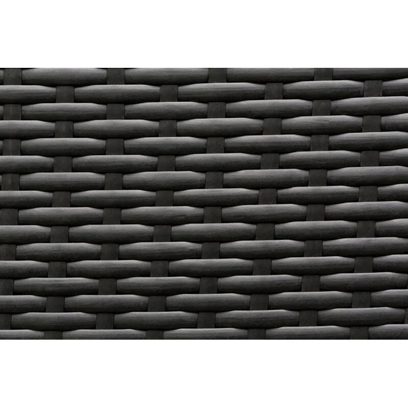 Ohana Outdoor Patio 5 Piece Black Wicker Sectional with Cushions - No Assembly