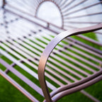 XBrand 44.5 L Iron Sun-Patterned Seat for Two Indoor/Outdoor Rocking Bench