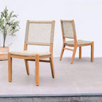 Cambridge Casual Paxton 5-piece Teak Outdoor Dining Set - Honey Twist Wicker