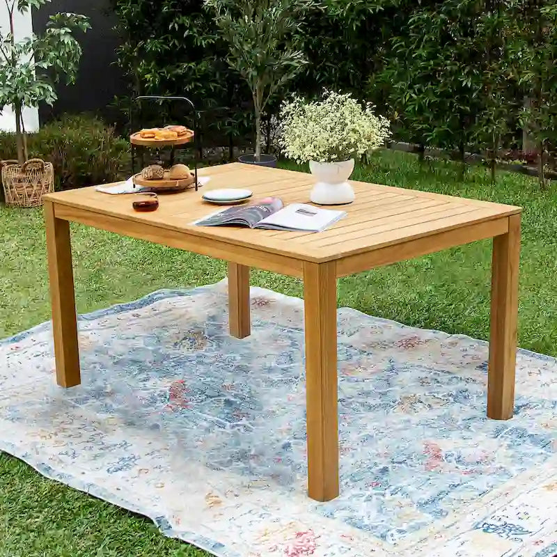 Cambridge Casual Paxton 5-piece Teak Outdoor Dining Set - Honey Twist Wicker