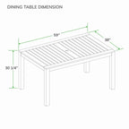 Cambridge Casual Paxton 5-piece Teak Outdoor Dining Set - Honey Twist Wicker