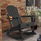 Vrakae Folding and Rocking Adirondack Chair with Ottoman
