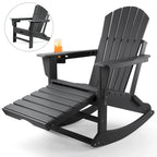 Vrakae Folding and Rocking Adirondack Chair with Ottoman