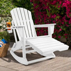 Vrakae Folding and Rocking Adirondack Chair with Ottoman