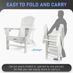 Vrakae Folding and Rocking Adirondack Chair with Ottoman