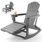 Vrakae Folding and Rocking Adirondack Chair with Ottoman