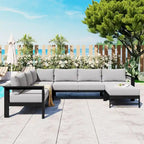 U shaped multi-person outdoor sofa set