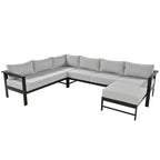 U shaped multi-person outdoor sofa set