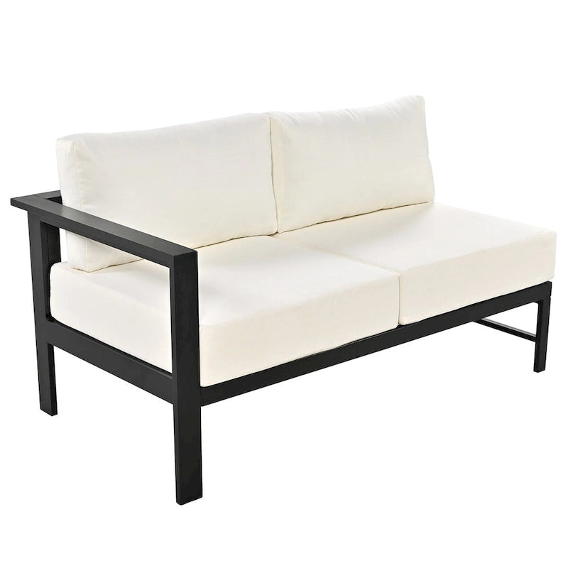 U shaped multi-person outdoor sofa set