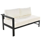 U shaped multi-person outdoor sofa set