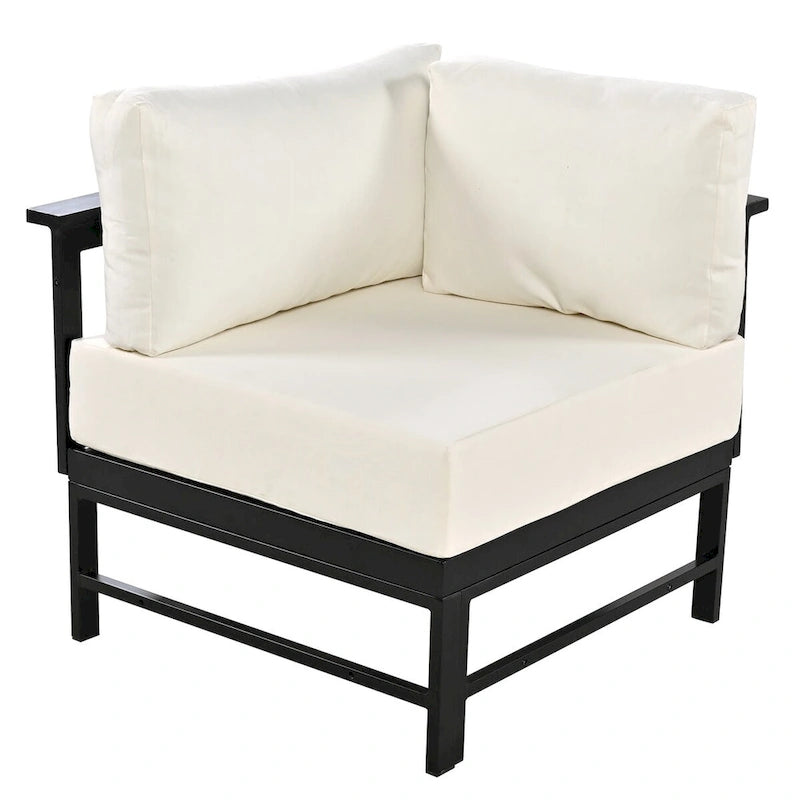 U shaped multi-person outdoor sofa set