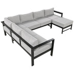 U shaped multi-person outdoor sofa set