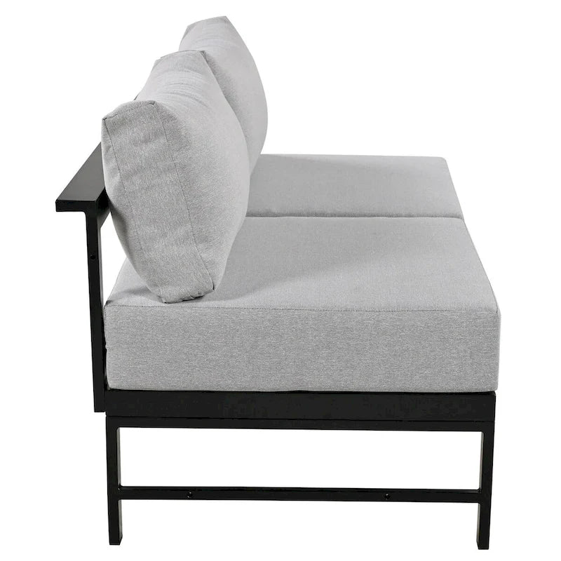 U shaped multi-person outdoor sofa set