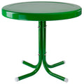 22  Outdoor Retro Round Tulip Metal Side Table Green