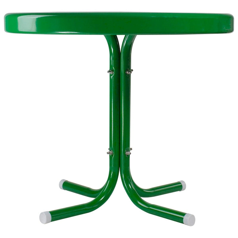 22  Outdoor Retro Round Tulip Metal Side Table Green