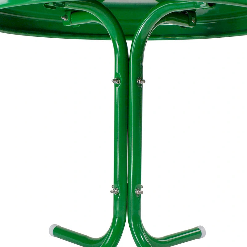 22  Outdoor Retro Round Tulip Metal Side Table Green