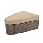 6-Piece PE Wicker Outdoor Conversation Round Sofa Set w/ Coffee Table