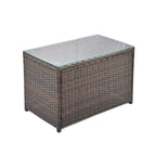 6-Piece PE Wicker Outdoor Conversation Round Sofa Set w/ Coffee Table