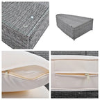 6-Piece PE Wicker Outdoor Conversation Round Sofa Set w/ Coffee Table