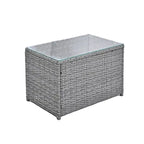 6-Piece PE Wicker Outdoor Conversation Round Sofa Set w/ Coffee Table