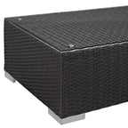 Off-White Rattan Outdoor Coffee Table